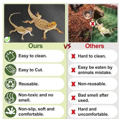 Reptile Carpet Anti-Slip Terrarium Liner,  Climbing Animals,  Breeding For Turtles, Snakes, Iguana, and Tortoises