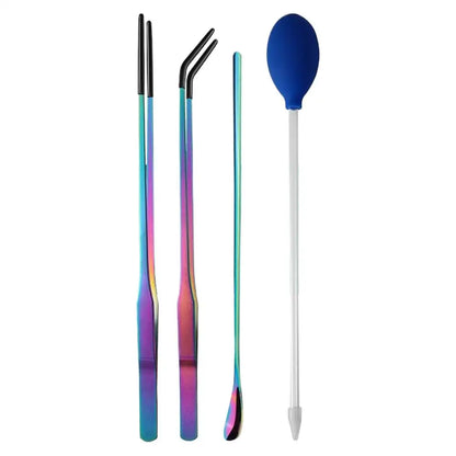 Reptile feeding tool set, efficient feeding, rubber head tweezers, feeding spoon, Reptile Accessories for geckos, bearded dragons