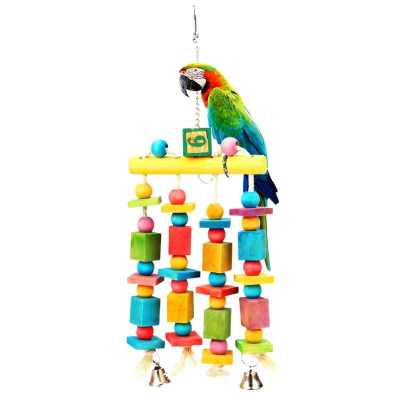Bird Parrot Toy, Chewing Bite Cage, Hanging Accessories, Swing