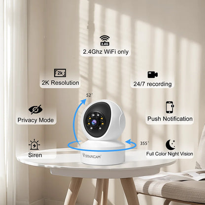Indoor Security Camera for Home 360° Coverage