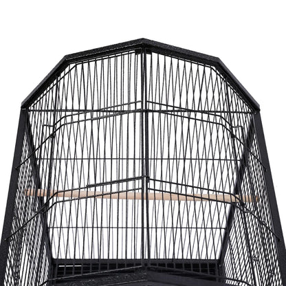 40-Inch Bird Cage with Open-Top and Rolling Stand,