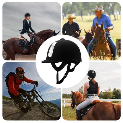 Equestrian Horse Riding Helmet, Breathable, Durable, Safety Half Covered Headgear