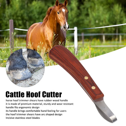Horse Hoof Trimmer Shears, Stainless Steel Blade, Rubber Wood Handle, Multipurpose (Cattle and Horse Hoof Cutter)