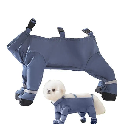 Adjustable Anti-Fall Dog Waterproof Boots With Suspenders