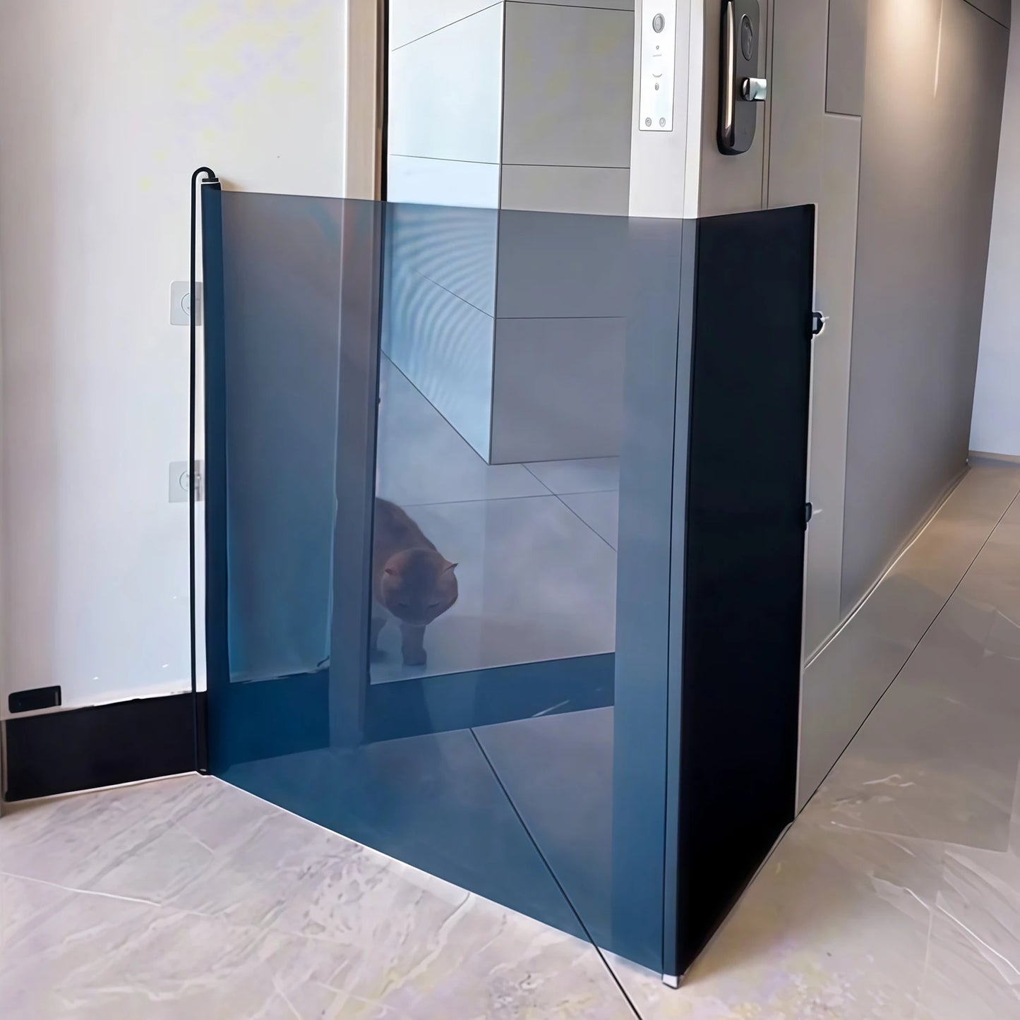 Automatic Retractable Gate, Particularly Convenient Training Tool, Safety Enclosure, Suitable for Puppies ans cats