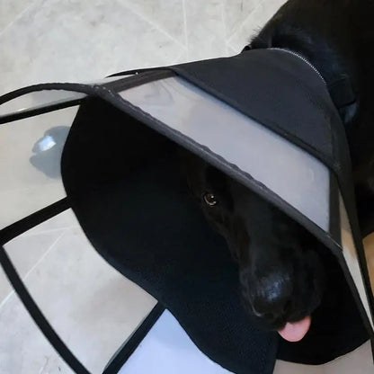 Dog Recovery Cone, Adjustable Soft Cone, Wound Care Visible Wrap, Anti-Lick Shield,  Breathable Pet Collar Anti-Bite