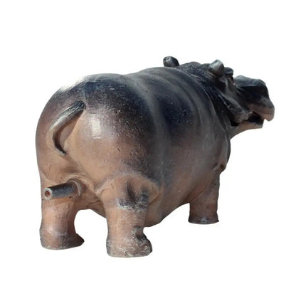 Fish Tank Air Bubbler  with Hippo Aquarium, Resin Oxygen Fish Pump, Pneumatic Air Stone,  Realistic Landscape Decoration