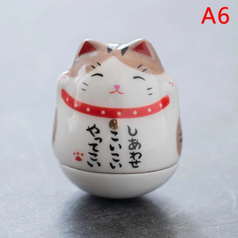 Japanese Ceramic Lucky Cat Tumbler