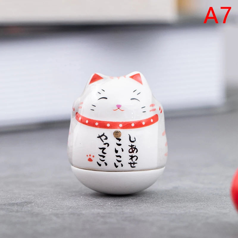 Japanese Ceramic Lucky Cat Tumbler