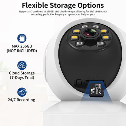 Indoor Security Camera for Home 360° Coverage