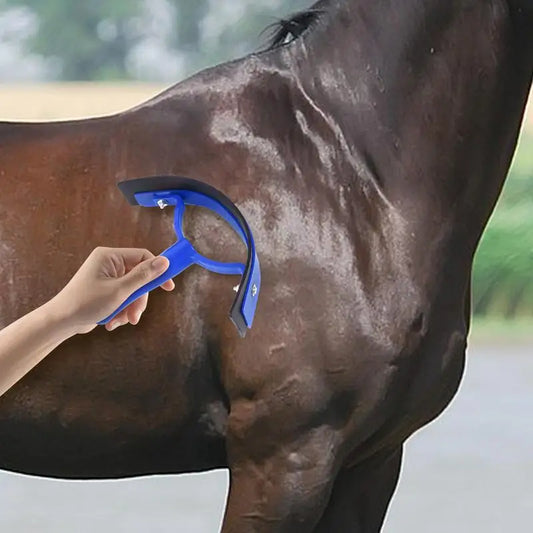 Horse Sweat Scraper, Cleaning Comb with Soft Grip Horse Deshedding Tool
