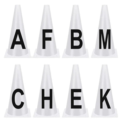 Horse Training Equipment , Portable White Dressage Letter Cone Set, Horse Training Equipment, Stackable Sports Training Cone