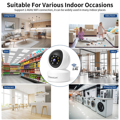Indoor Security Camera for Home 360° Coverage