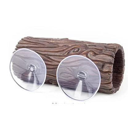Reptile Hiding Cave, Reptile Basking, Hide Habita,t Decoration Ornament,  Terrarium Fish Tank Decor With Suction Cup