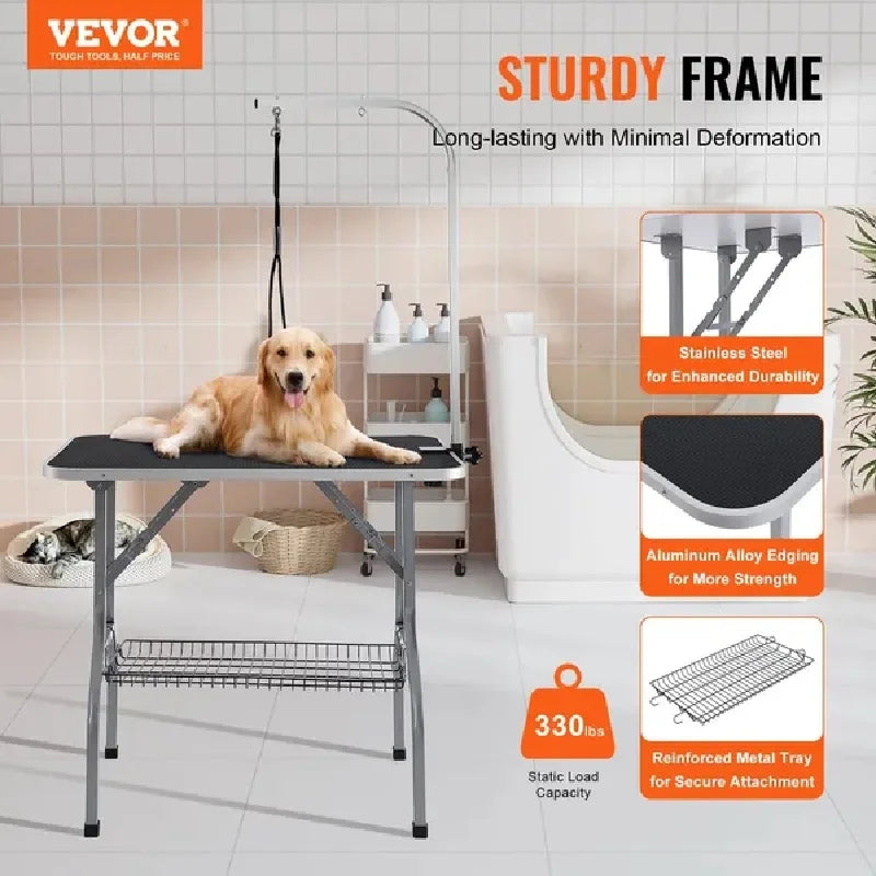 Dog Grooming Table Arm with Clamp for Medium for Small Dogs,