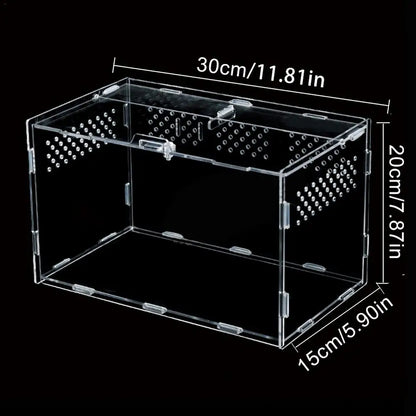 New Acrylic Terrarium, Spider Breeding Box, Reptile Feeding Box For Climbing Pet Terrarium Snake , Spider, Lizard, Scorpion, Centipede
