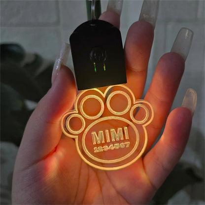 Night Walk Safety Light Dog Tag