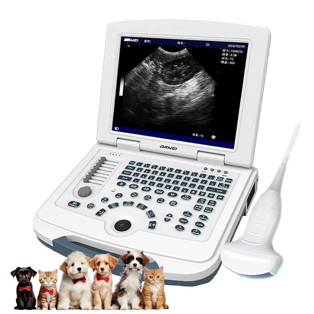 Portable Veterinary Ultrasound Scanner, Laptop Vet Pregnancy B-Ultra Machine, for Animal Farm Home Pet