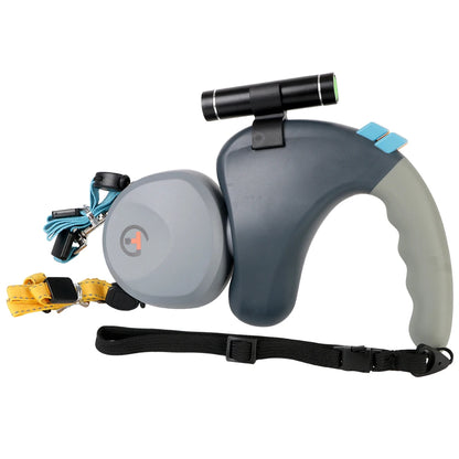For 2 Dogs Walking Pet Belt Retractable, Adjustable Double with Light Dual Dog Leash