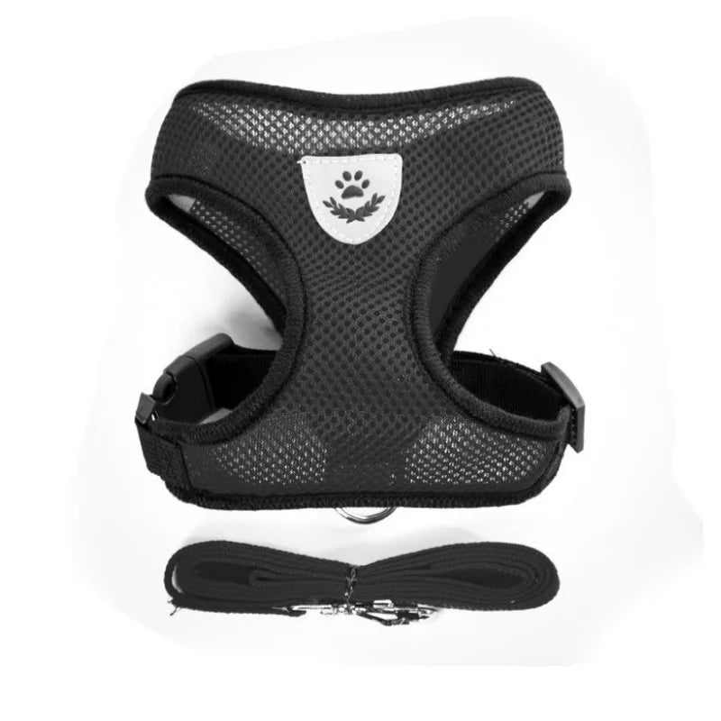 Cat and Dog Harness with Lead Leash, Adjustable Vest,  Polyester Mesh Breathable Harnesses, Reflective sti for Small Dogs and Cats
