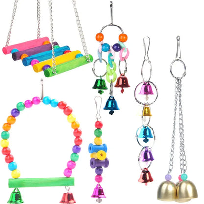 Bird Parrot Toy, Chewing Bite Cage, Hanging Accessories, Swing