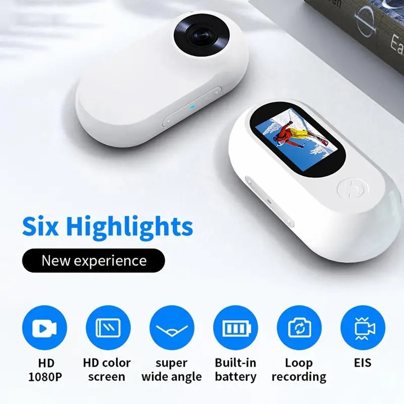 Pet Collar Camera HD 1080p Mini Sports Camera With Screen Video Recording Outdoor Wireless Camera Collar