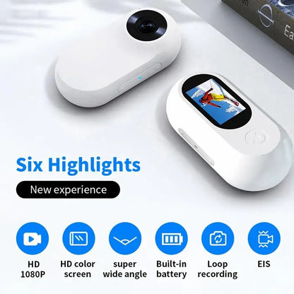Pet Collar Camera HD 1080p Mini Sports Camera With Screen Video Recording Outdoor Wireless Camera Collar