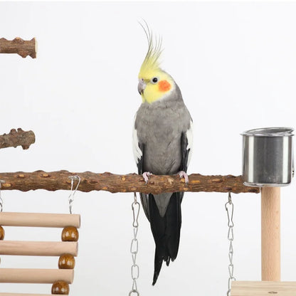 Pepper wood parrot platform, parrot climbing net, climbing training station, climbing ladder, swing bird, toy suspension bridge