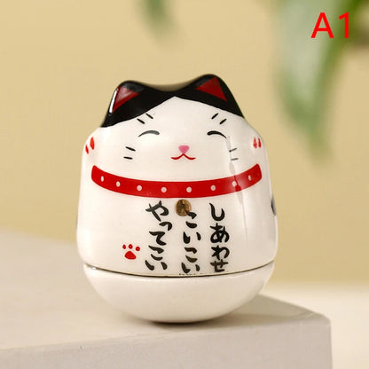Japanese Ceramic Lucky Cat Tumbler