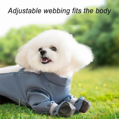Adjustable Anti-Fall Dog Waterproof Boots With Suspenders