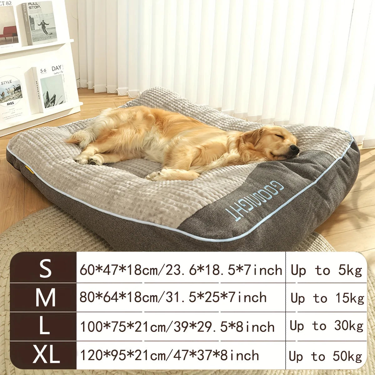 Extra Thickened Large Dog Bed, 47inch for Large Dogs, Orthopedic Dog Mat for Large Senior Dogs,