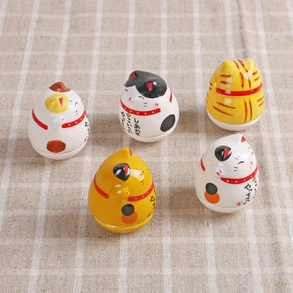 Japanese Ceramic Lucky Cat Tumbler