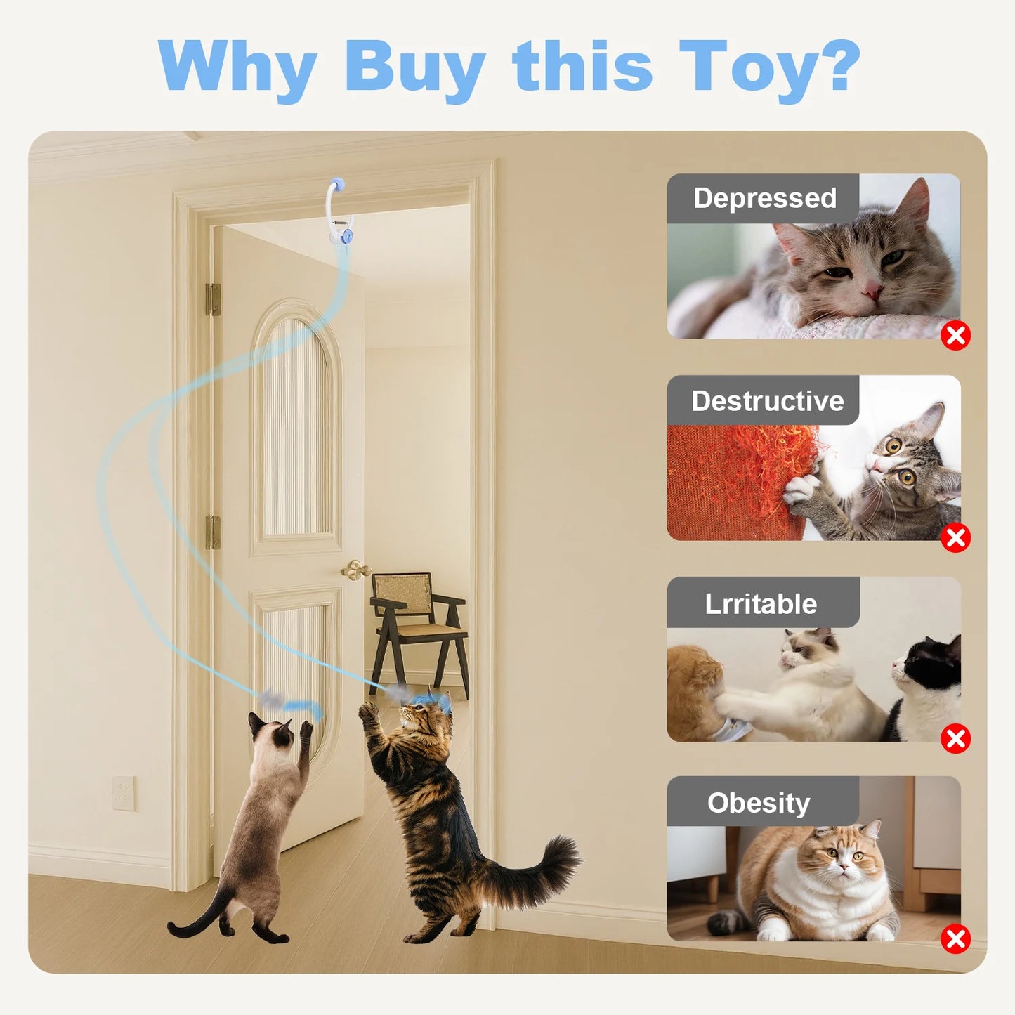 Cat Interactive Toys, Electric Door Hanger