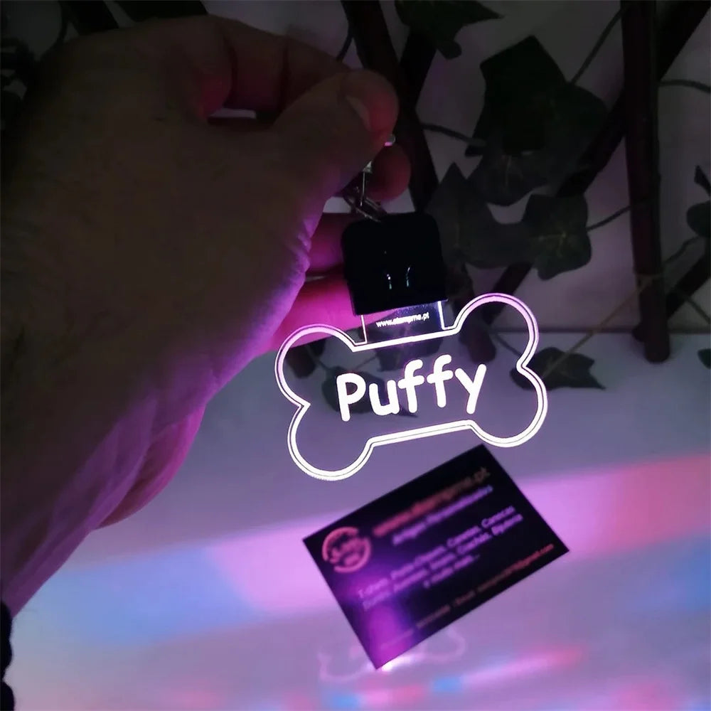 Night Walk Safety Light Dog Tag