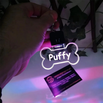 Night Walk Safety Light Dog Tag