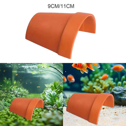 Reptile Hide Cave, Ornament Aquarium Shelter, Accessories, Decorative, Hidden for Fish, Turtle, Tortoises, Gecko