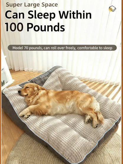 Extra Thickened Large Dog Bed, 47inch for Large Dogs, Orthopedic Dog Mat for Large Senior Dogs,