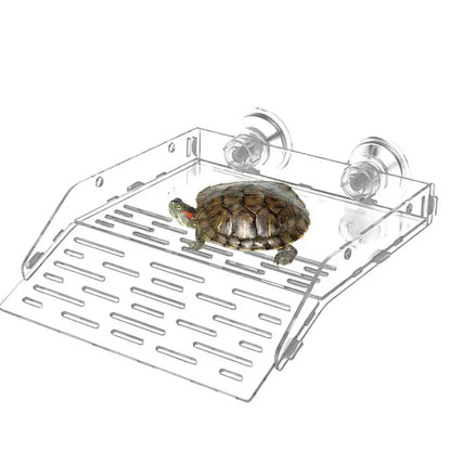 Turtle Basking Ramp, Acrylic Multipurpose Basking Dock, Aquarium Reptile Resting Terrace, Turtle Tank Accessories For Lizards, and Frogs