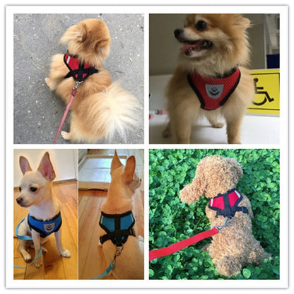 Cat and Dog Harness with Lead Leash, Adjustable Vest,  Polyester Mesh Breathable Harnesses, Reflective sti for Small Dogs and Cats