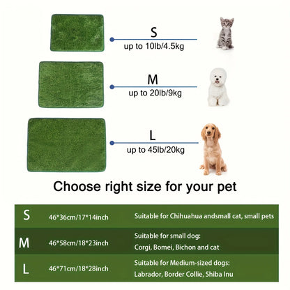 Simulation Lawn Dog Toilet, Training Mat Washable Pet Urine Mat, Dog Toilet Replacement, Pad Eco-Friendly Non-Slip
