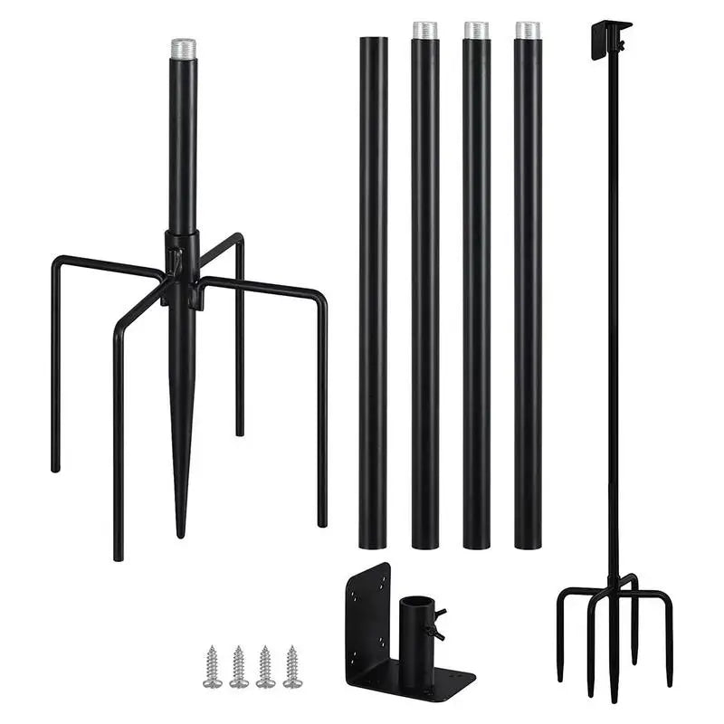 Heavy Duty Outdoor Bird Feeder Stand, Multifunctional Weather Station ,Mounting Kits For Lawn