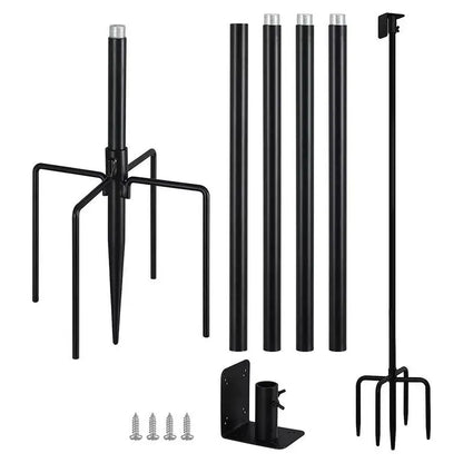 Heavy Duty Outdoor Bird Feeder Stand, Multifunctional Weather Station ,Mounting Kits For Lawn