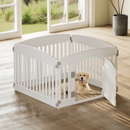 Plastic Folding Portable Dog Playpen for Medium Dogs, which can be placed indoor or outdoor