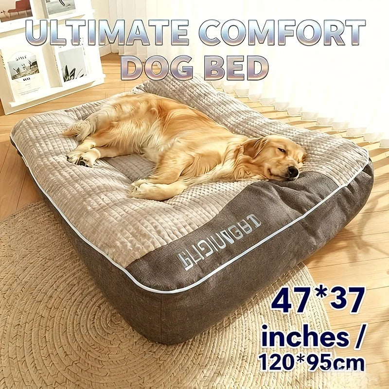 Extra Thickened Large Dog Bed, 47inch for Large Dogs, Orthopedic Dog Mat for Large Senior Dogs,