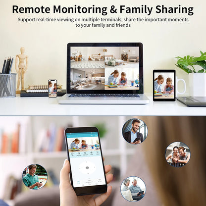 Indoor Security Camera for Home 360° Coverage
