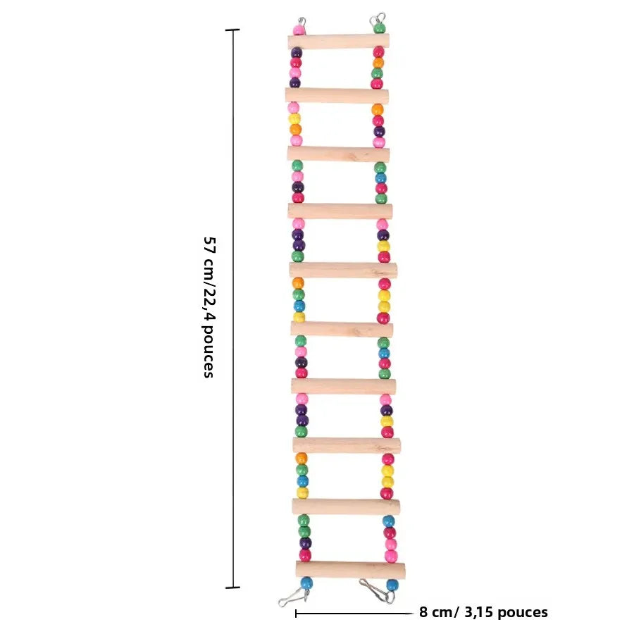 10 Ladder Birds Swing Wooden Bridge