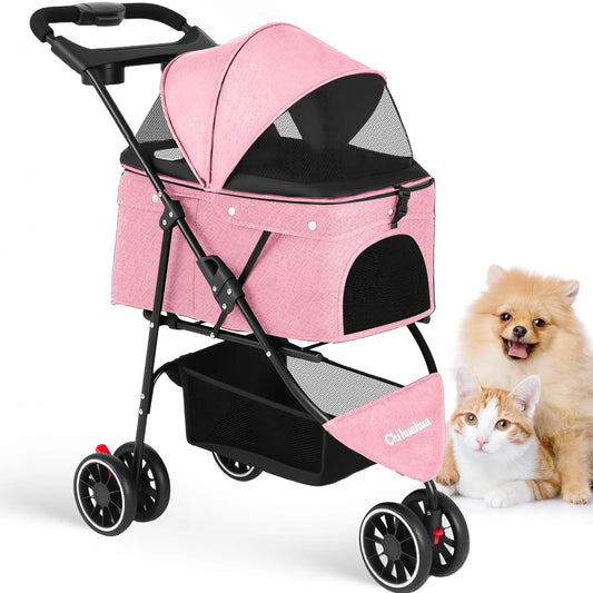 Pet Stroller For Puppy, Small Dogs & Cats