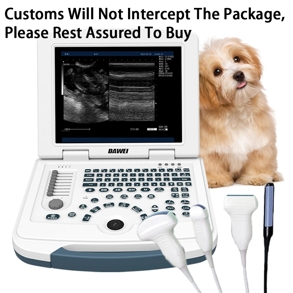 Portable Veterinary Ultrasound Scanner, Laptop Vet Pregnancy B-Ultra Machine, for Animal Farm Home Pet