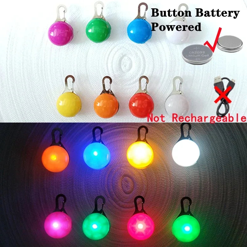 Usb Charging Glowing Dog Collar With Pendant Detachable , Luxury Led Light Bright For Small Dogs Night Safety Collar Wholesale