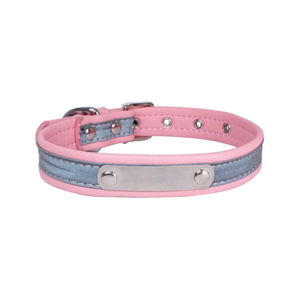 Custom Engraved Leather Dog Collar , Personalized with Name Phone Number, Adjustable Puppy for Medium Large Pet, Gift for Owner